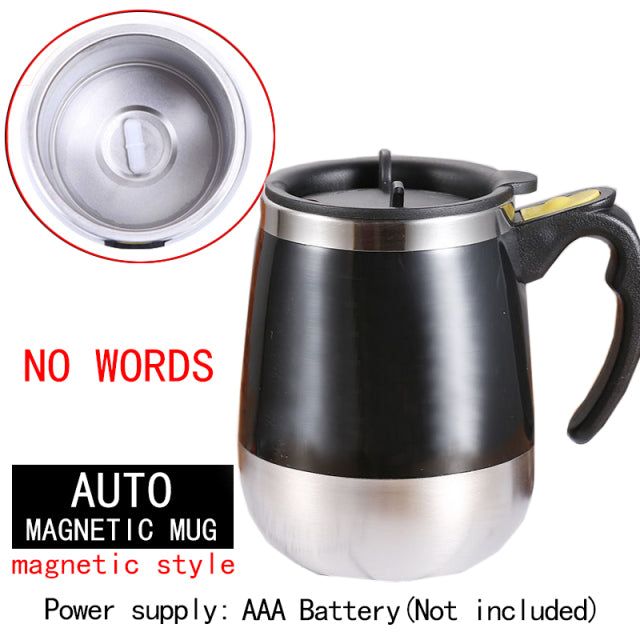 Stainless Steel Coffee Milk Mixing Mug-Self Stirring