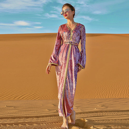 Moroccan Kaftan Velvet Abaya