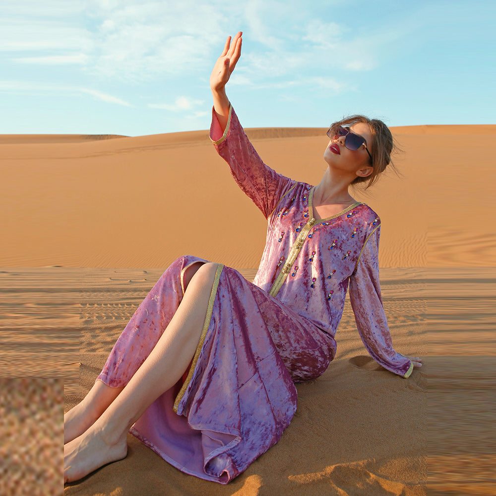 Moroccan Kaftan Velvet Abaya