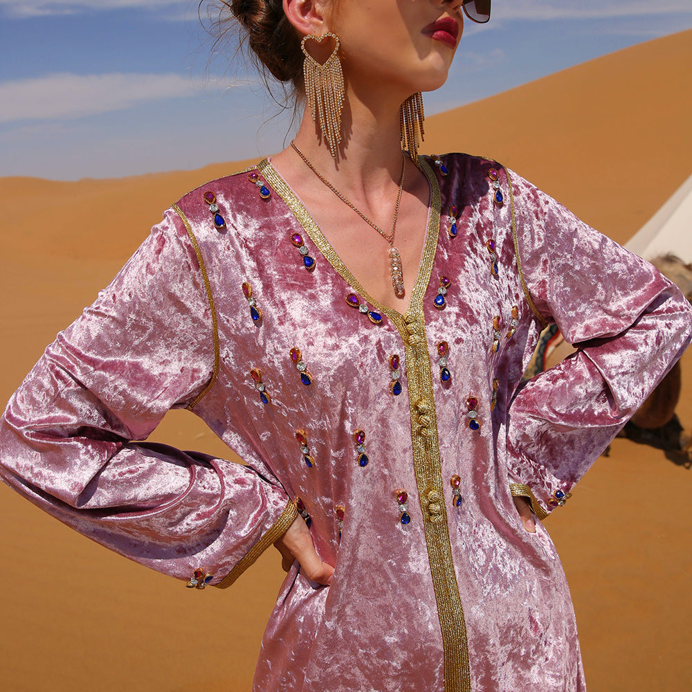 Moroccan Kaftan Velvet Abaya