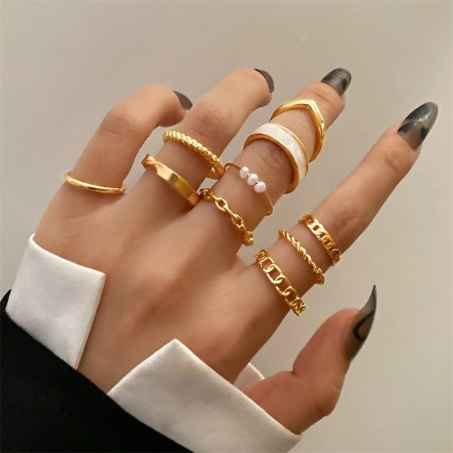 Set di anelli in oro