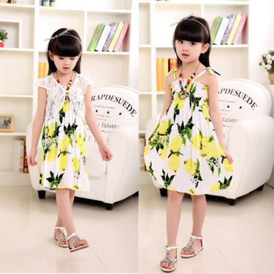 Letní dívčí květinové šaty