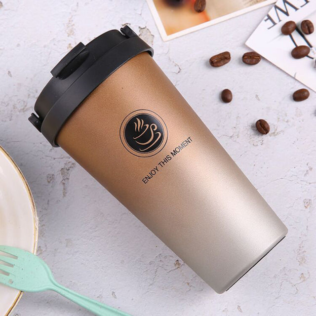 Thermos Flask Double Wall Stainless Steel Coffee Mug