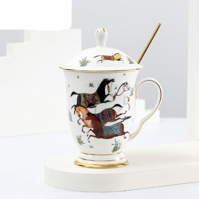 Luxury British Style Porcelain Coffee Cup Set