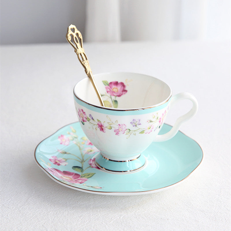 Flower Tea Cup Saucers Set