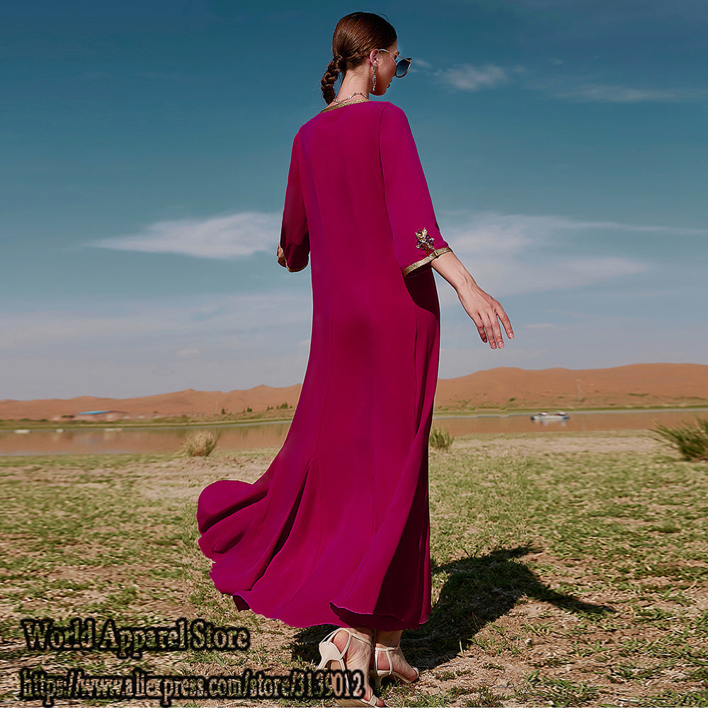 Evening Dresses/Satin Abaya