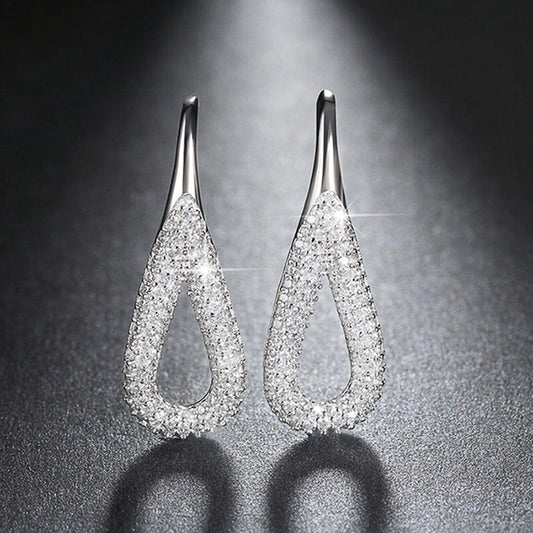 Luxury Hollow Out Water Drop Shaped Earrings