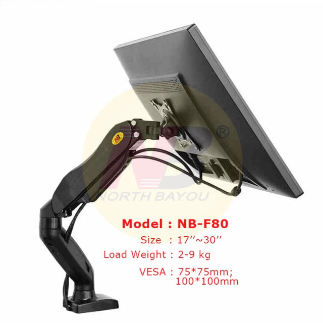 PC Monitor Arm – Ergonomic Height Assisted Full Motion Single Arm