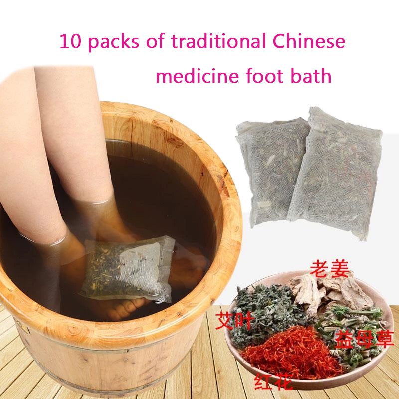Foot bath bag wormwood saffron ginger bath powder for body health