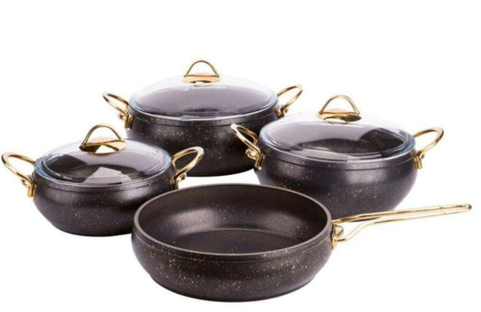 Made in Turkey High quality Granite non stick cooking pot Set of 4 Cookware
