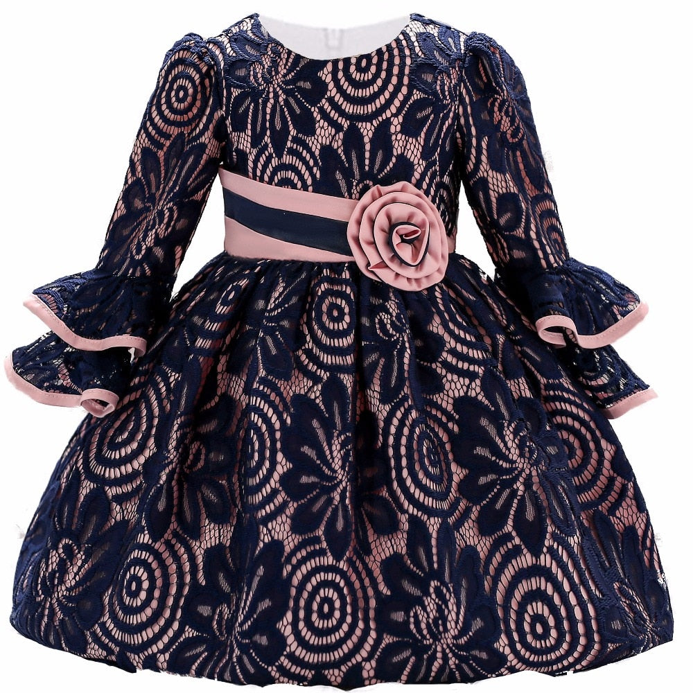 Princess Girl Dress Long Sleeve